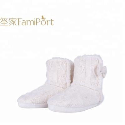 China Anti-Smell Women Soft Comfortable Memory Foam Indoor Midcalf Booties House Slipper Boots for sale