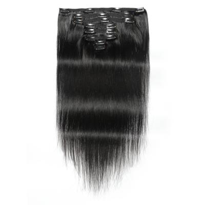 China Silky Straight Wave Vendor Straight Clip In Ponytail 8