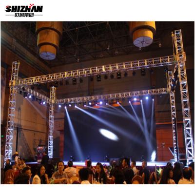 China Spigot Type Vertical Lighting Truss Aluminum Dj Truss 300x300mm 400x400mm 600x1000mm for sale