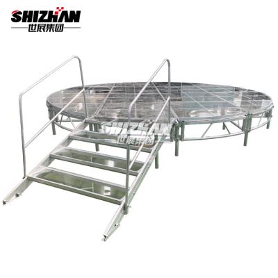 China Easy Assemble Platform Portable Aluminum Folding  Alloy Acrylic Wedding Stage for sale