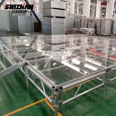 China Etapa al aire libre de acrílico portátil ajustable de aluminio de la música 4x4 en venta