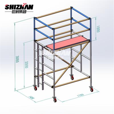 China OEM Catwalk Aluminium Mobile Scaffoldtower Cold Galvanization for sale