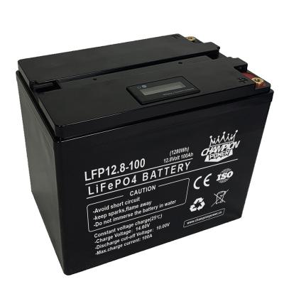 China ABS 12V 100Ah LiFePO4 Battery Pack Lithium Iron Phosphate Battery Built-in BMS for solar power system rv batteries for sale