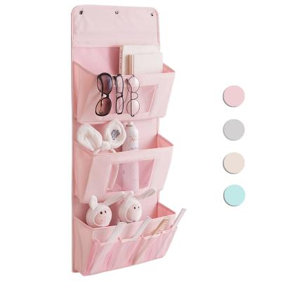 China Folding Hanging Storage Bags Organizer Wall Hanging Storage Bag Fabric Storage Bag for sale