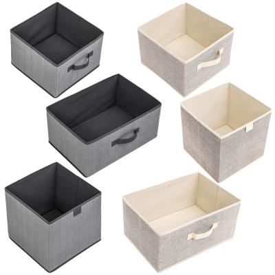 China Viable Nonwoven Fabric Foldable Storage Cubes Toy Clothes Organizer Bins Cloth Storage Box for sale