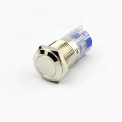 China Stainless Steel 16mm 3pins Apartment Button 6 Pin Momentary Lens IP67 Metal Push Button Switch à venda