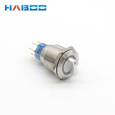 China 3position HABOO 3position waterproof stainless steel metal selector switch with led light à venda