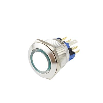 Cina Pin Type New Style 22mm IP67 Led Colors Metal Momentary Push Button Switch 250v in vendita