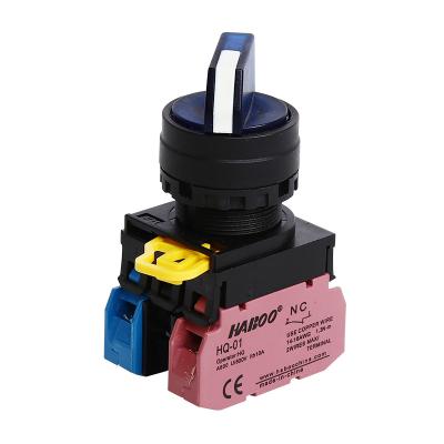 China 2position 22mm IDEC similar with LED light 2position selector push button switch 1NO+1NC onoff switch IP65 for sale