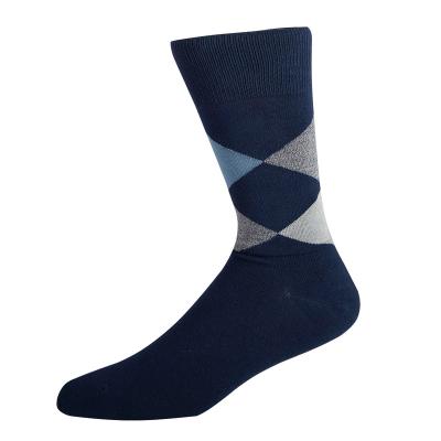 China High Quality Breathable Elasticity Bamboo Soft Full Opening Socks Flat Seam Reinforced Heel Crew Men Socks for sale