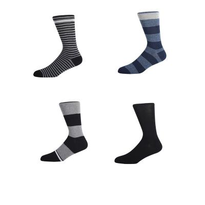 China Wholesale Comfortable Soft Men's Antibacterial Breathable Socks Breathable Bamboo Business Crew Socks for sale