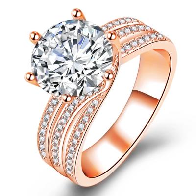 China Good Quality CLASSIC Zircon Diamond Ring For Wedding for sale