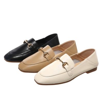 China New Breathable Square High Quality Handmade Classics 100% Pretty Same Brand Loafer Genuine Leather Shoes for sale