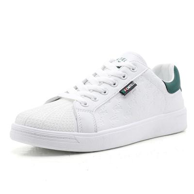 China Hot Selling White Men's Casual Shoes Men's Small PU Fashion Trend Skateboarding Shoes for sale