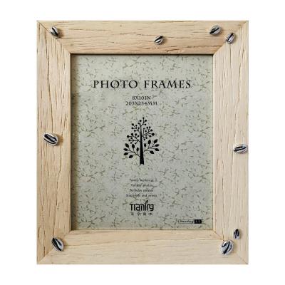 China Vintage Metal Classic Silver Coffee Wood Accent Decorative Industrial Silver Metal Photo Frame for sale