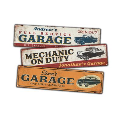 China Hot Selling America Vintage Metal Signs 10*40CM Classic Tin Sign Wall Plate Wall Decoration Metal Poster for sale