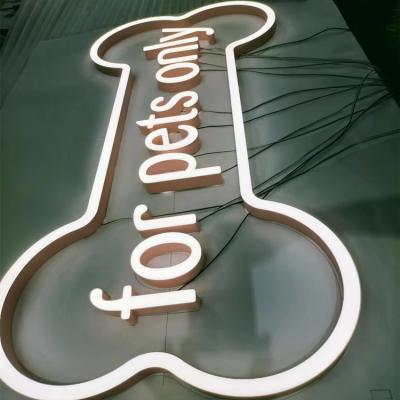 China Energy Saving Waterproof Front Lit Sign Channel Letters Facade Led Sign Light Custom For Pet Store for sale