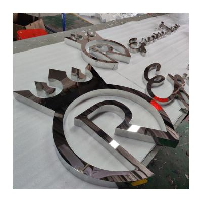 China Energy-saving Company logo design custom 3d metal letters stainless steel outdoor sign for an office lobby for sale