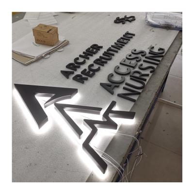 China Energy Saving Custom 3d Logo Wall Logo Indoor Office Sign Company Led Business Customs Plumb Logo Sign for sale