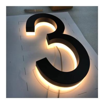 China energy saving custom backlit numbers hotel doors led house number sign numeri civici illuminati for sale