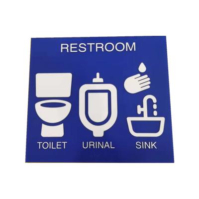 China Eco-friendly Custom Indoor Aluminum Office Door Sign Metal Wall Mounted Toilet Sign Braille Toilet Sign Acrylic Signage for sale