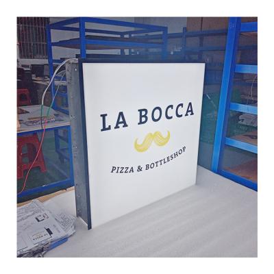 China Adertising Sign Display Custom Shop Front Signage Led Restaurant Signage Illuminated Lightbox Led Light Box Sign Blade Signs for sale