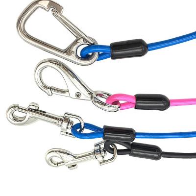 China Dog Leash Wire Rope Pet Leash Rope Sling Link Sale Build In With Hoke for sale