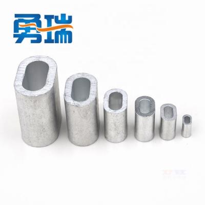 China ALLOY Ferrule M1-M22 Oval Aluminum Wire Rope Fittings Sleeves for sale