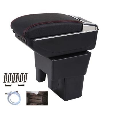 China Storage Box Fit For Mahindra Xylo E4 Car Interior Accessories USB Charging Arm Rest Storage Box Cup Holder Car Center Armrest for sale