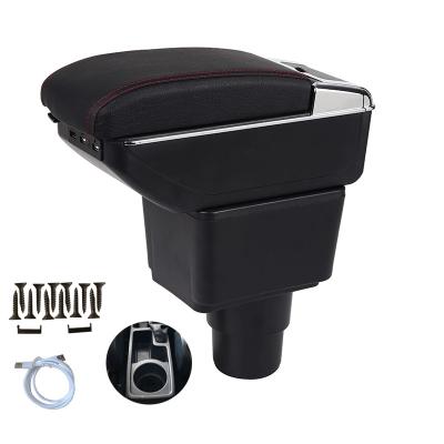 China Storage Box Fit For Ford Ecosport Car Interior Accessories USB Charging Arm Rest Storage Box Cup Holder Car Center Armrest for sale