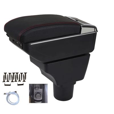 China Storage Box Fit For Ford Figo Car Interior Accessories USB Charging Center Seat Armrest Storage Box Cup Holder Car Armrest Box for sale