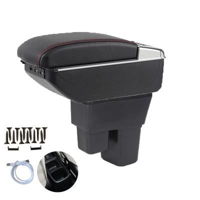 China Fit For HONDA 2008-2012 JAZZ Fit For HONDA JAZZ Car Interior Accessories USB Charging Seat Armrest Storage Box Cup Holder Center Car Armrest Box 2008-2012 for sale