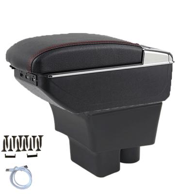 China Fit for SKODA 2008-2014 FABIA Fit for SKODA FABIA Car Interior Accessories USB Charging Seat Armrest Storage Box Cup Holder Car Armrest Center Box for sale