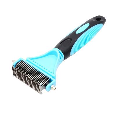 China Sustainable Good Quality Promotional Custom Pampers Hair Remover, Easy Mats And Tangles Removing Comb With Double Sided Deshedding Brush for sale