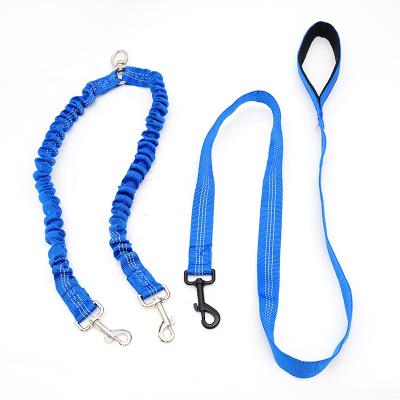 China Durable Dual Dog Leashes - No Tangle Dog Leash Coupler, Comfortable Shock Absorbing Reflective Bungee Lead for Nighttime Safety for sale