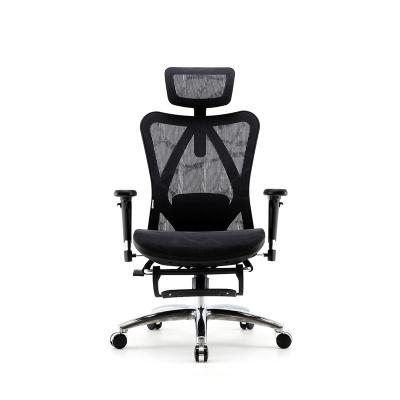 China Gray Color M57 Sihoo Office Chair Full Mesh Adjustable Lift Ergonomic Boss BIFMA (Height) Chair With Footrest for sale