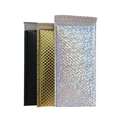 China Custom Bubble Mailer Packaging Aluminum Foil Wraps Silver Bubble Mailer Aluminized Film Bubble Wrap Bag for sale