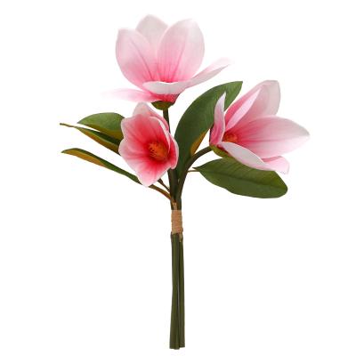 China Natural High Quality Real Touch Flower Artificial Butterfly Orchids Flower Silk Cloth 3 Head Orchid Flower For Wedding Home Decoration for sale