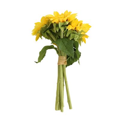 China Artificial Flowers 6 Touch Natural Gerbera Home Living Room Decoration Ornaments Sunflower for sale