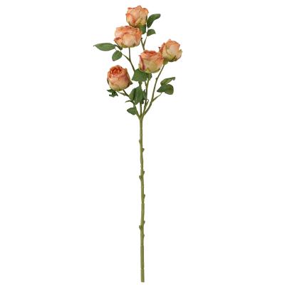 China Natural decorative plastic bouquet long branch artificial flower home touch silk stemmed flowers for wedding reception for sale