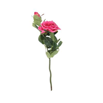 China Natural Simulation Rose Wedding Decoration Flower of Paris Rose Simulation Flower Fake Contact Flower for sale