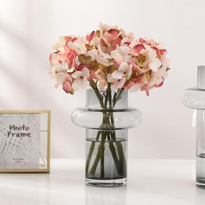 China Retro natural touch hydrangea artificial flower hydrangea flower simple home wedding decoration bouquet for sale