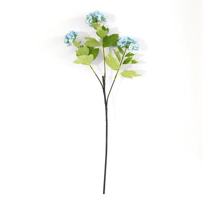 China Wholesale natural three-headed flower simulation small hydrangea touch Lucky Snowball wholesale home wedding decoration for sale