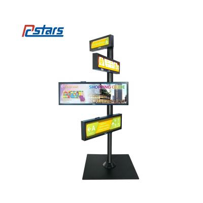 China Indoor Free Standing Traffic Signpost Road Safety Wayfinding System Sign Display Street Signs LCD Digital Signage Display for sale