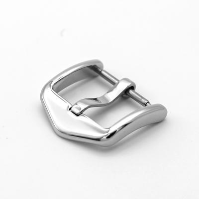 China Simple Sutra Polished Matte Drawing Stamping Machined Buckle Pre V Style Stainless Steel Metal Watch Buckle 14mm 16mm 18mm 20mm 22mm Style for sale