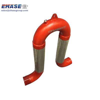 China Offset All Direction Movement FM Braid Stainless Steel Flexible Metal Hose Annular Corrugated U-loop for sale