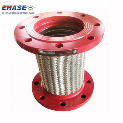 China Used for flexible metal braided tube FM stainless steel hose 304 bellows pump to tie flange for sale