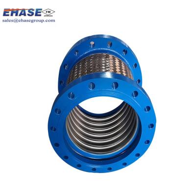 China Used for pump to link with FM steel tube flexible pipe bellow joint with flange fitting for sale