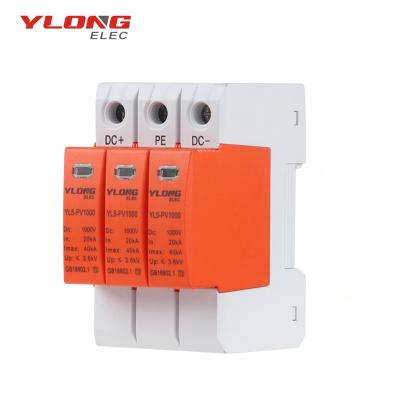 China PBT YLONG CE Surge Protector YL5-C40 3P 1000V DC PV SPD Surge Protector Device for sale