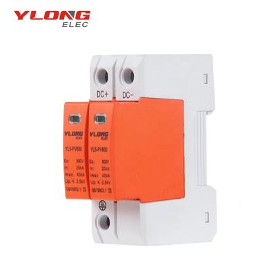 China New Design PBT YL5-C40 2P 600V PV Surge Protector CE Surge Arrester for sale